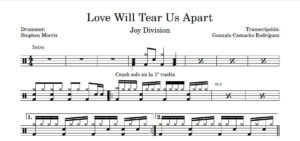 Joy Division - Love Will Tear Us Apart partitura de bateria