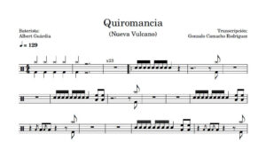 Nueva Vulcano - Quiromancia - Partitura de Batería
