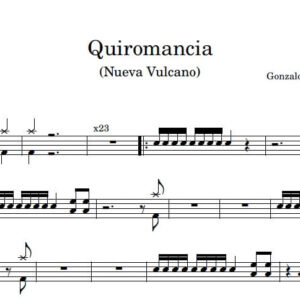 Nueva Vulcano - Quiromancia - Partitura de Batería