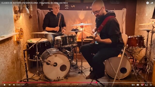 Nico clases de batería desde cero en Barcelona